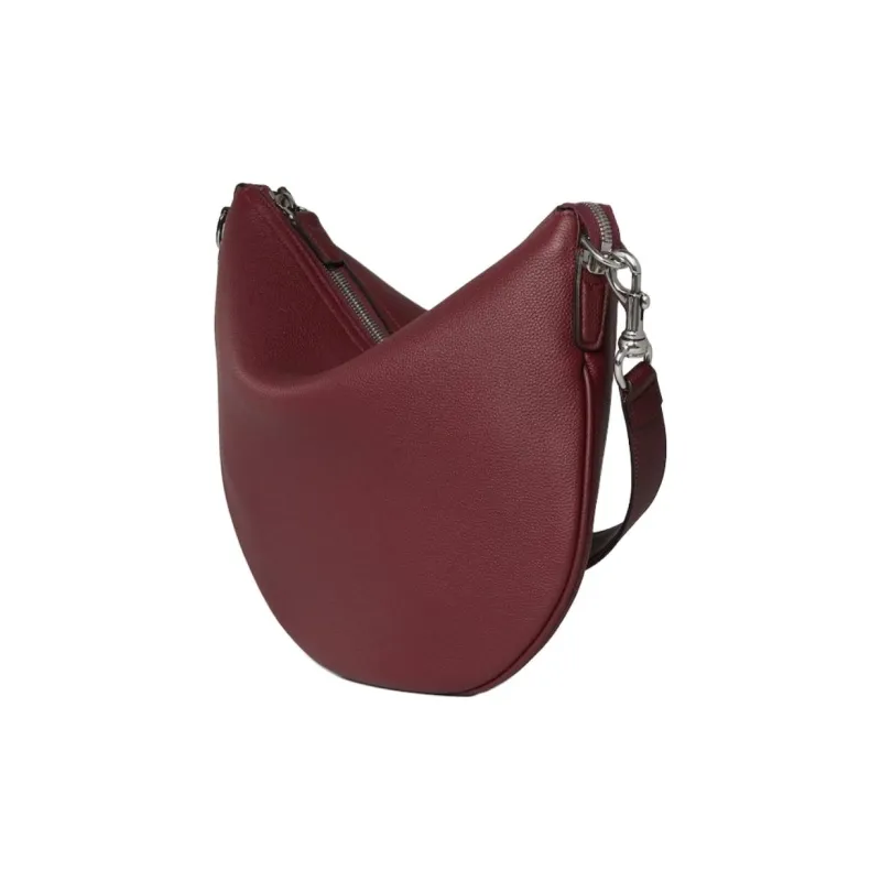 GUCCI Grained Soft Leather Shoulder Bag Crossbody Bag Small Size Unisex Red-1