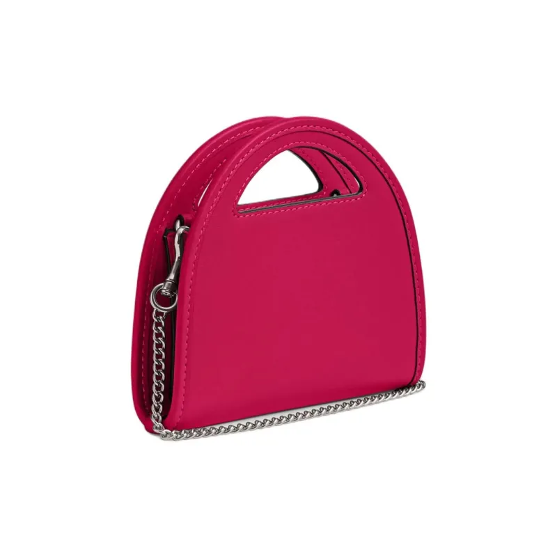 COACH Originals Gloves Made Of Tanned Leather Card Holder Mini Women's Silver & Dragon Fruit Red-1