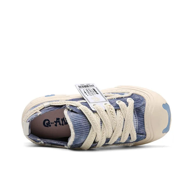 Q-AND Wrapping Anti-Slip Shock-Absorbing And Wear-Resistant Low-Top Skateboard Shoes Unisex-10