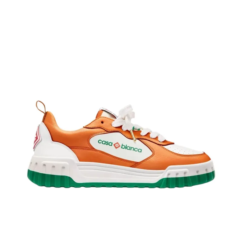 CASABLANCA Court Casual Shoes Women's White Orange-1