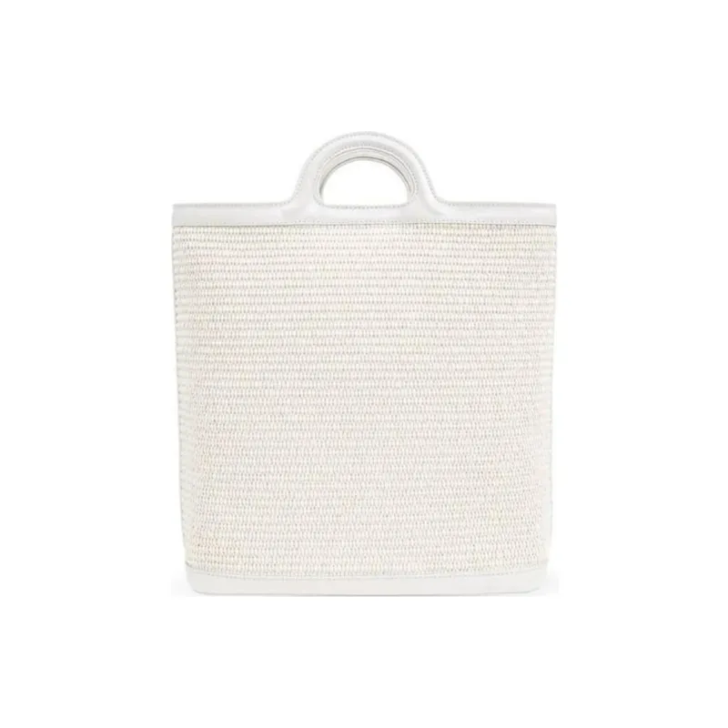 MARNI Tropicalia Logo Embroidered Raffia Tote Bag-2