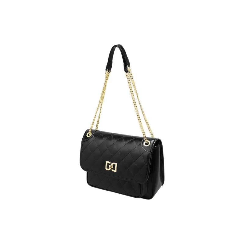 Marino Orlandi Synthetic Leather With Cow Leather Small Square Bag Shoulder Bag Women's Black/White-3