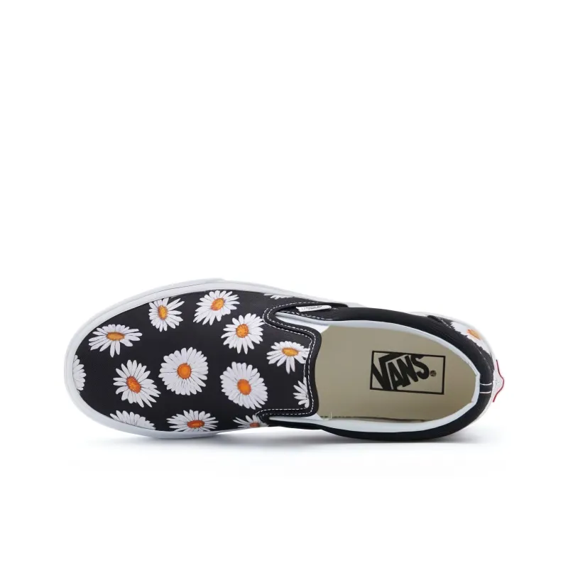 Vans Daisy Slip On 2019Ss Flower Patterns Street Style Black And White-2