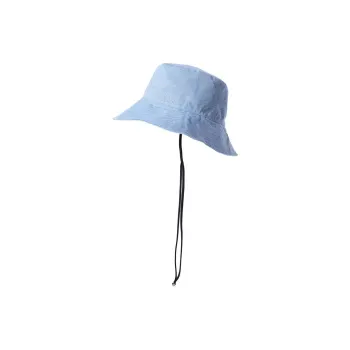 GANNI Logo embroidered Denim Bucket Hat