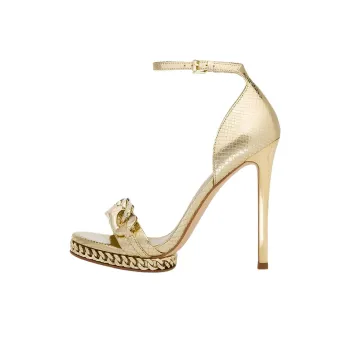 MICHAEL KORS Jordyn Strap Sandals 12cm Women's Light Gold