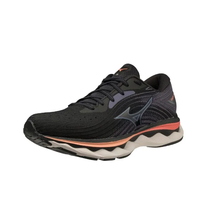Mizuno Wave Sky 6 'Black Hot Coral' Women's-2