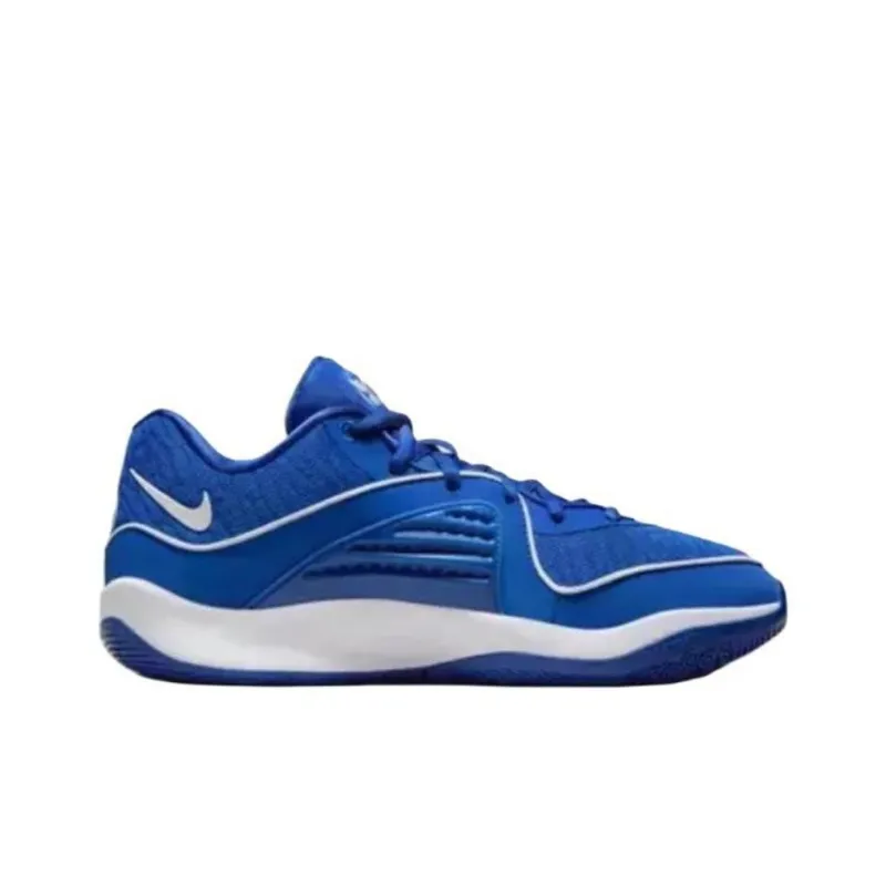 Nike KD 16 Anti Slip Wear Resistant Low Top Basketball Shoes Men's Blue White Foreign Version-1