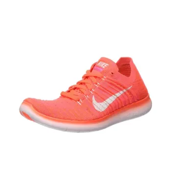 Nike Free RN Flyknit 3.0 Slip-Resistant Low-Top Running Shoes Women's Orange Gray