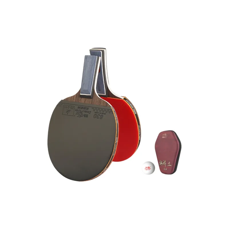 DOUBLEFISH Ping Pong Paddles Unisex All Wood Red-86