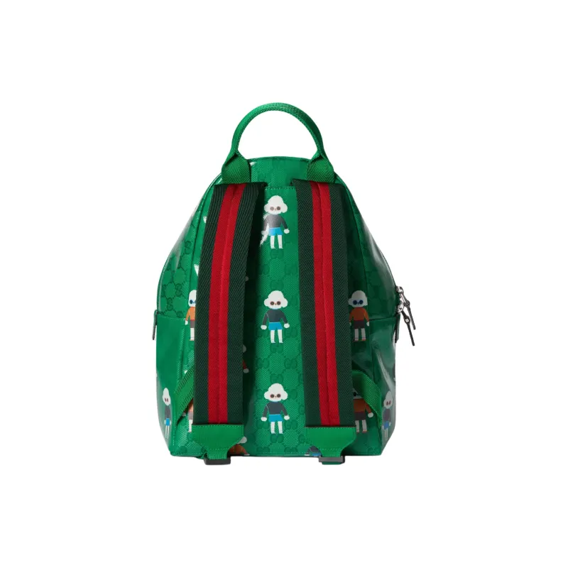 GUCCI Crystal Canvas Backpack Kids' Green-3