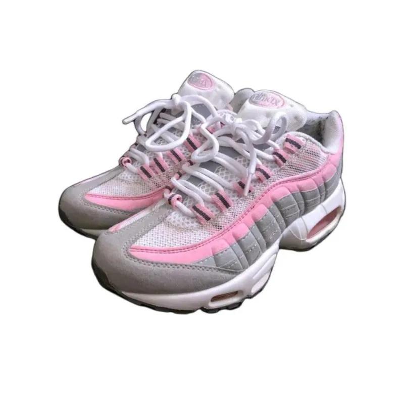 Nike Air Max 95 White Real Pink Grey Women's-1