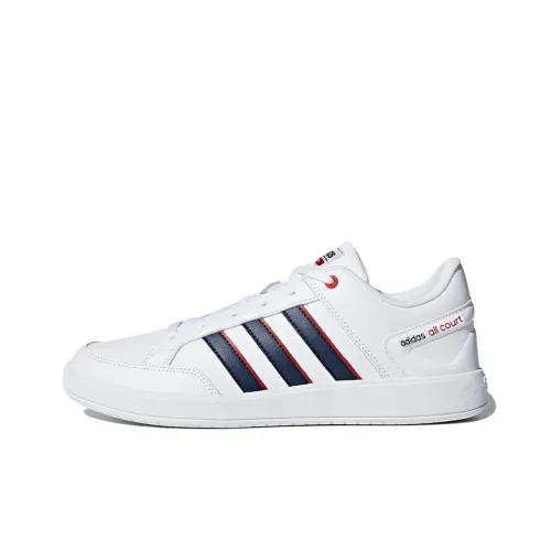 Adidas Cloudfoam All Court Skateboard Shoes Men Low-Top White/Black/Red