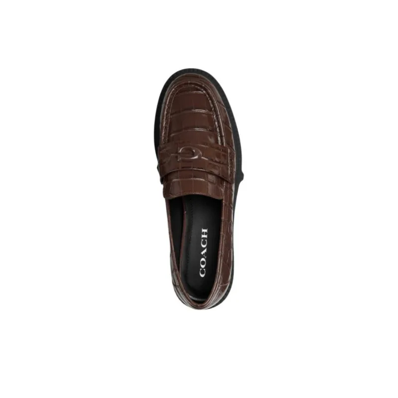 COACH Leah Loafers 3.8cm Women's Brown-3