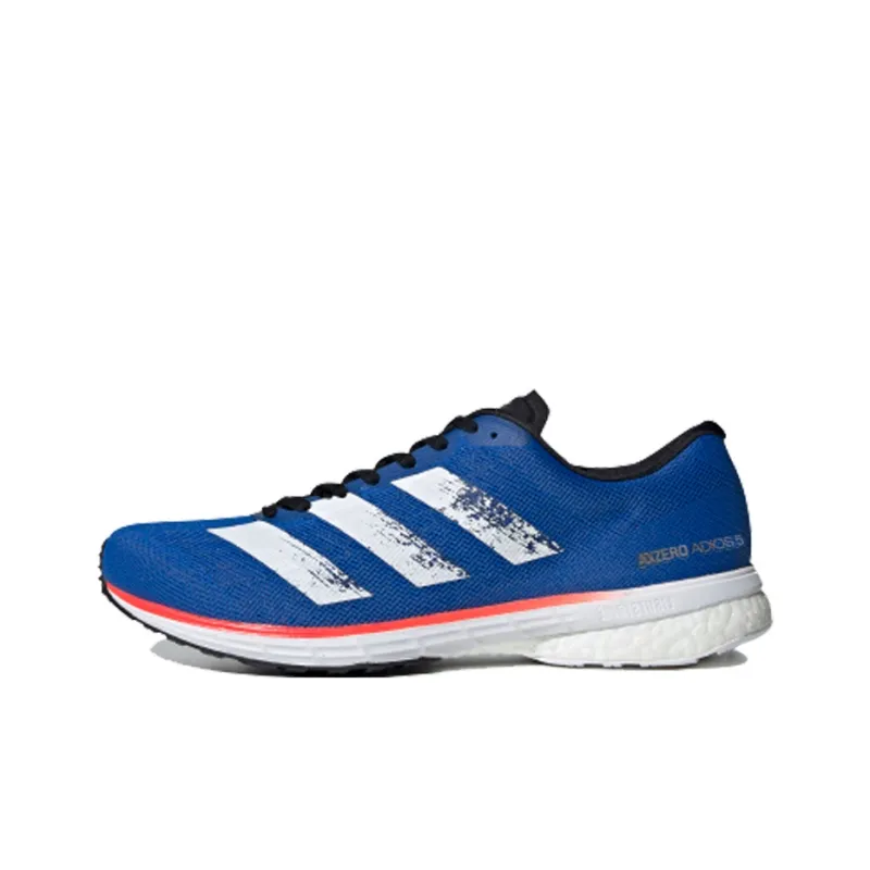 Adidas Adizero Adios 5 Anti-Slip Wear-Resistant Low-Top Running Shoes Men's Blue White-0