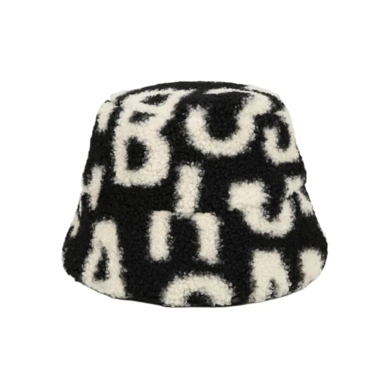 MARC JACOBS Monogram print Faux shearling Bucket Hat-1