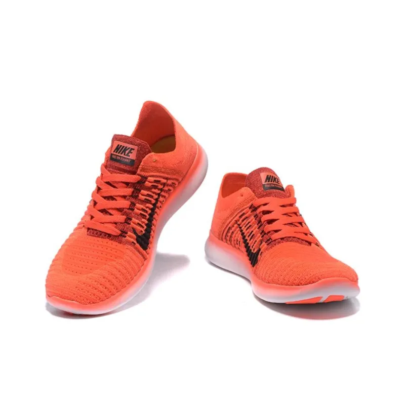 Nike Free Rn Flyknit Bright Mango/Black Wolf Grey-3