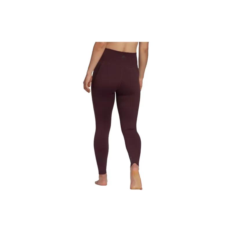 Adidas YOGA STUDIO 7/8 LEGGINGS Athletic Trousers Women's Shadow Chestnut-2