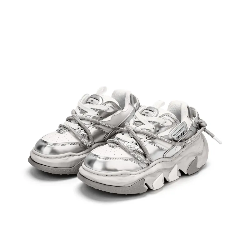 NEXT IMPULSIVE Dissolve Collection Stylish Skateboarding Shoes Unisex Silver-2