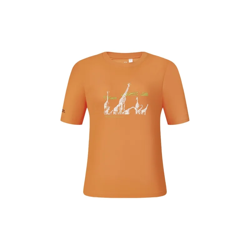 FILA x BBC EARTH T Shirt Women's Sunset Orange-2