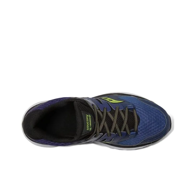 Saucony Tornado Cushioning, Wear Resistant Low Top Running Shoes Men's Blue Black-3