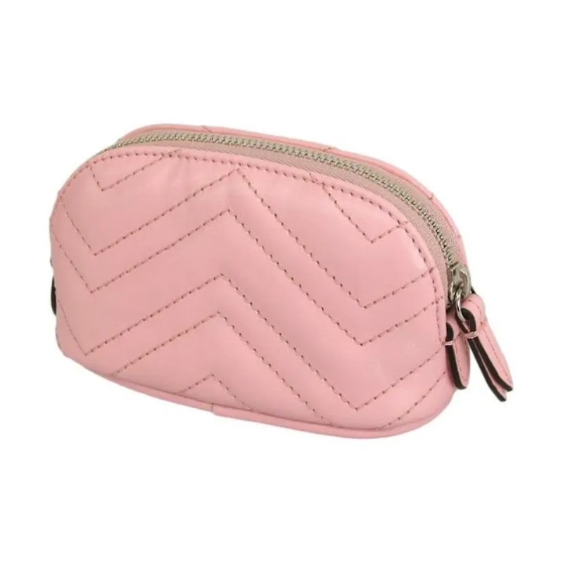 GUCCI GG Marmont Leather Coin Purse Women's Pink-4