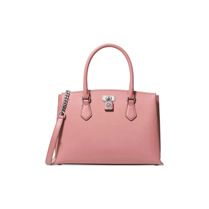 MICHAEL KORS MK Ruby Calfskin Tote Bag Shopping Bag Shoulder Bag Handbag Medium Size Women's Rose Pink-0