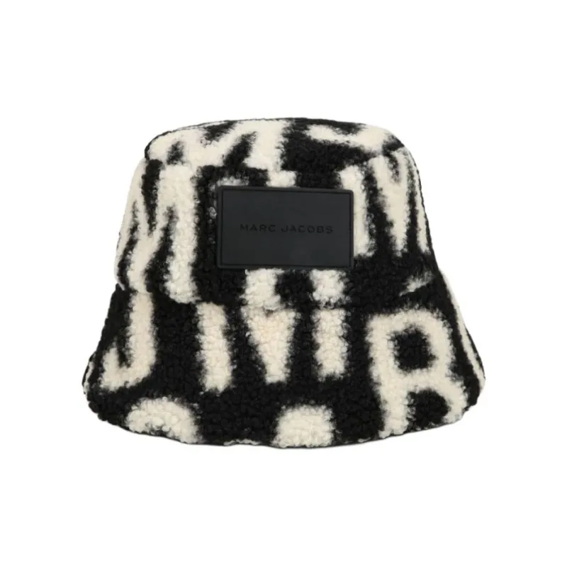 MARC JACOBS Monogram print Faux shearling Bucket Hat-0