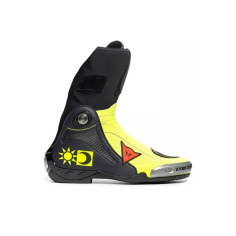 DAINESE Axial D1 Replica Anti-Slip Wear-Resistant High-Top Cycling Shoes Men's Black Yellow Red-1