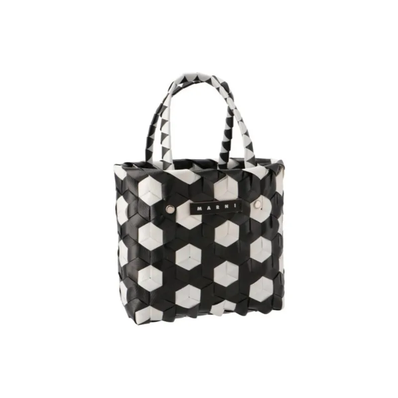 MARNI Leather Portable Kids' Bag Kids' Black & White-2