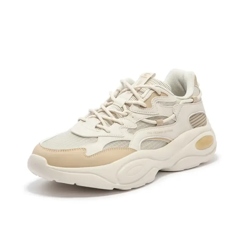 361° Surge 2 Cushioning Breathable Low Top Chunky Sneakers Men's Oat Milk-1