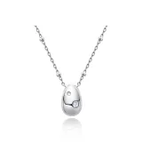 Little Bean Bead Chain Necklace (Silver)