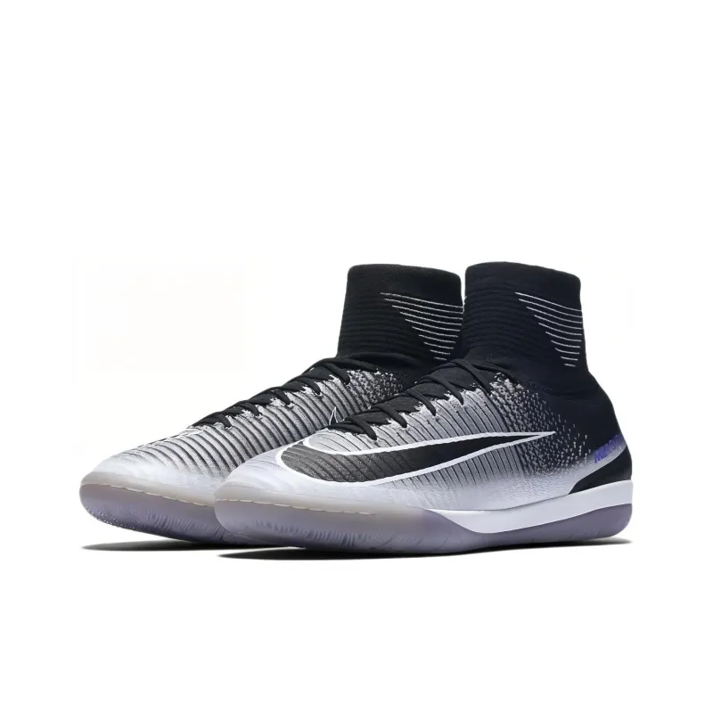 Nike IC/IN Cushioning Anti-Slip And Wear-Resistant Soccer Shoes Men's Black White-2