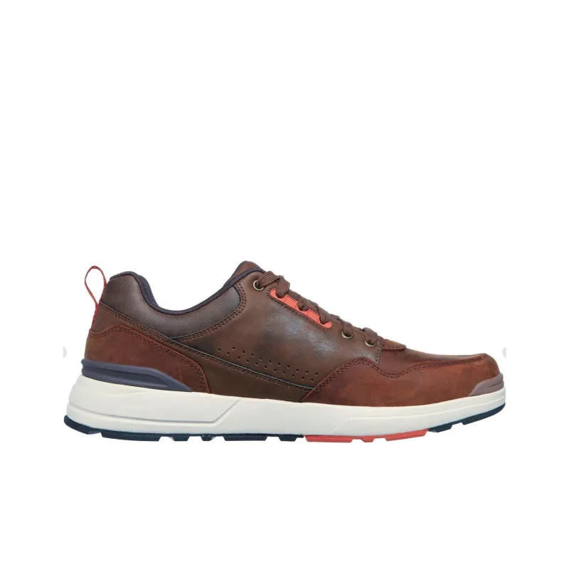 Skechers Relaxed Fit Rozier Mancer Cushioning Wear-Resistant Low-Top Casual Shoes Men's Brown-1