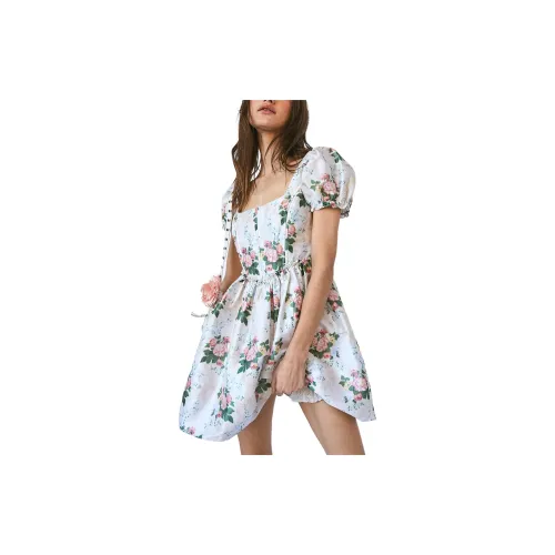 FREE PEOPLE Short-Sleeved Dresses Women's Floral Brocade/Floral Brocade