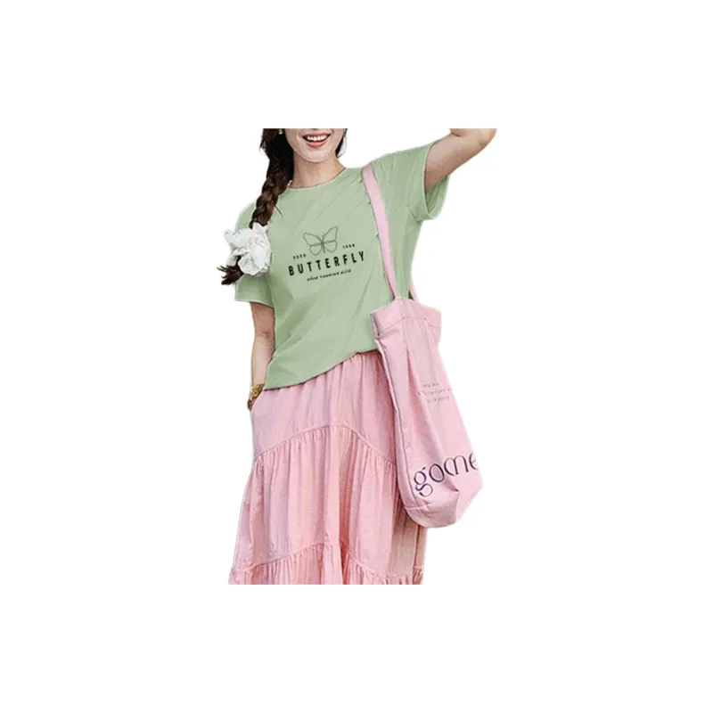 Weixi T Shirt Women's Light Pea Green-1