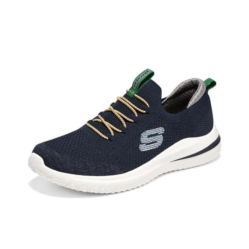 Skechers Delson 3.0 Anti Slip Wear Resistant Low Top Casual Shoes Men's Marine Blue-2