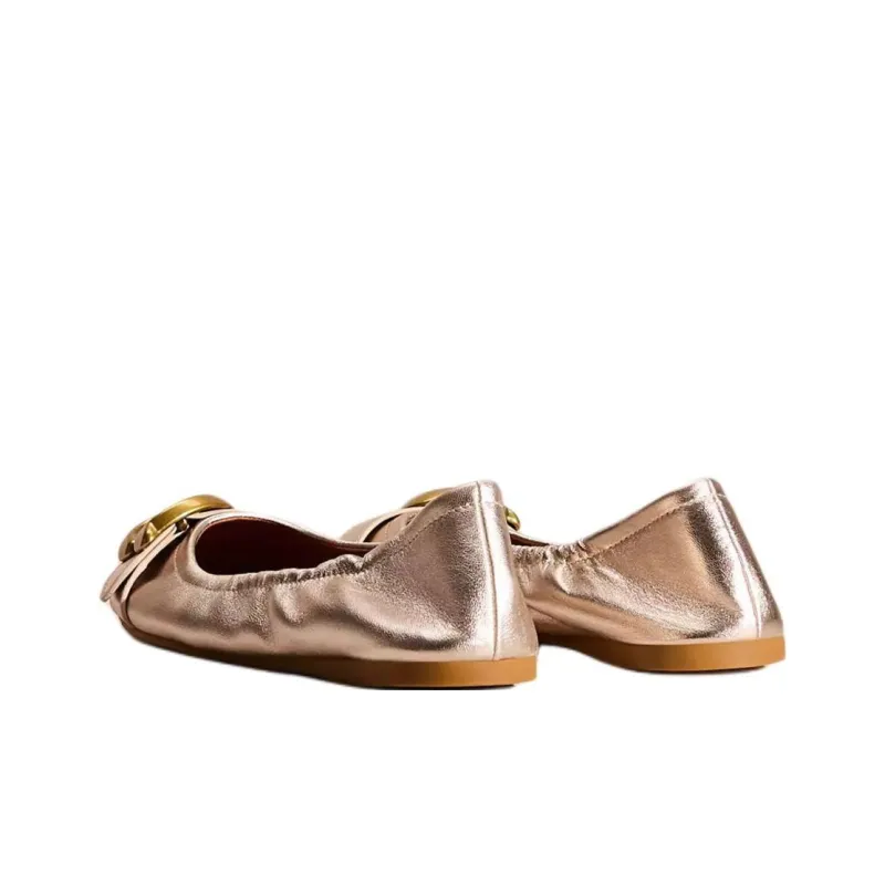 COACH Stanton Casual Single Shoes Women's Gold-3