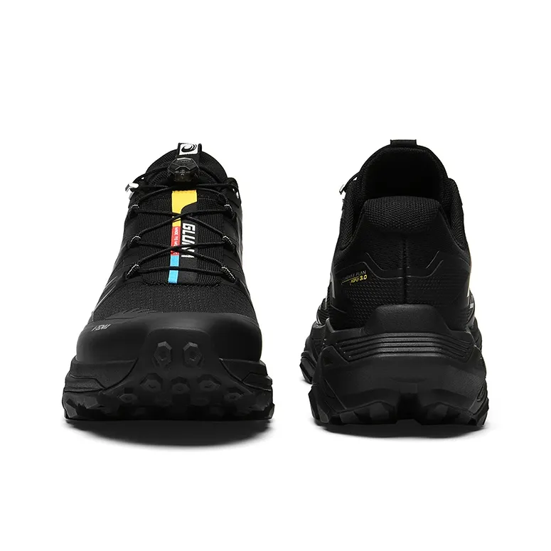 GLUNA Cushioning, Abrasion Resistant, Slip Resistant Low Top Running Shoes Unisex Black-2