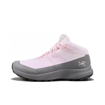 Arcteryx Aerios Fl 2 GTX Water Resistant Mid Top Trekking Shoes Women's Pink Gray
