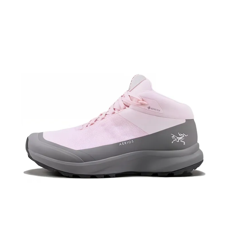 Arcteryx Aerios Fl 2 GTX Water-Resistant Mid-Top Trekking Shoes Women's Pink Gray-0
