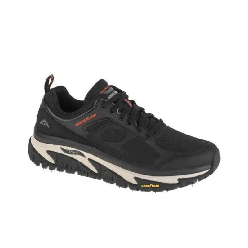 Skechers Arch Fit Cushioning Low Top Running Shoes Men's Black White-2