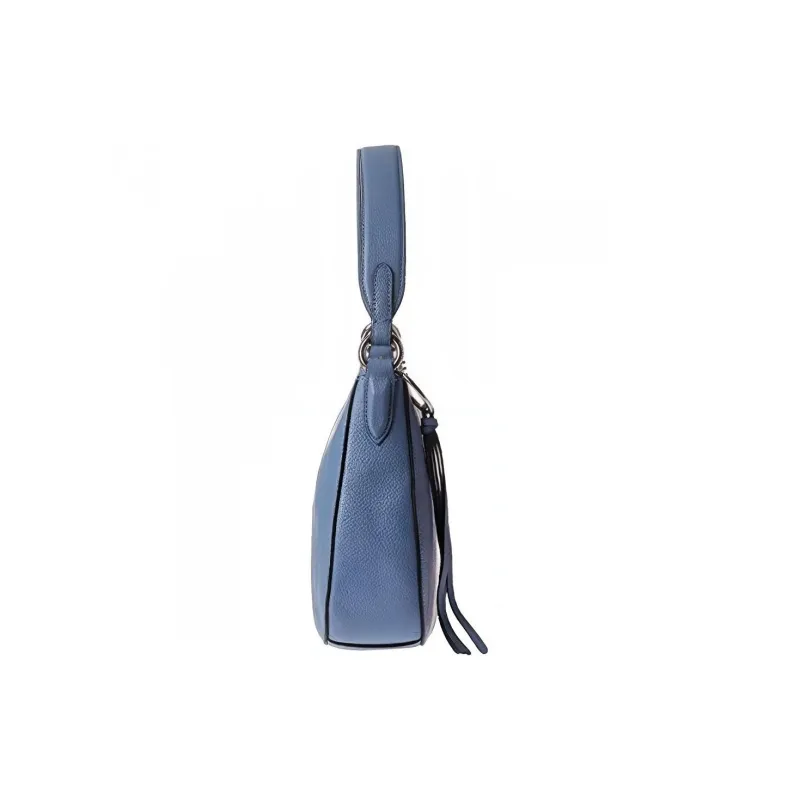 COACH Sutton Cow Leather Crescent Moon Bag, Crossbody Bag, Handbag Regular Women's Haze Blue-2