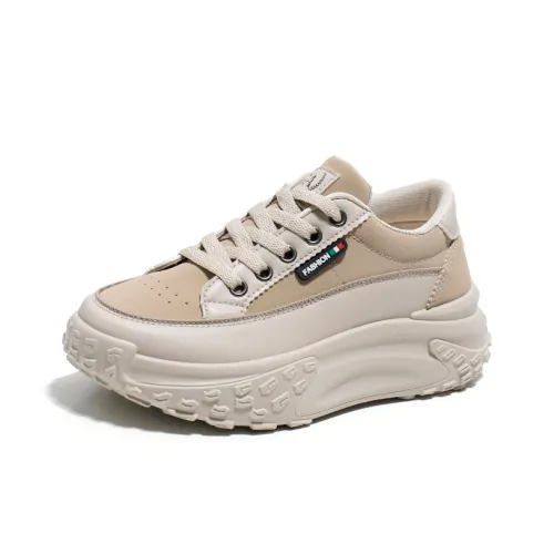 LISATANG Anti-Slip And Wear-Resistant Height Increasing High-Top Casual Shoes Women's