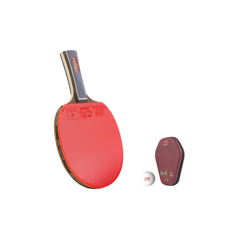 DOUBLEFISH Ping Pong Paddles Unisex All Wood Red-59