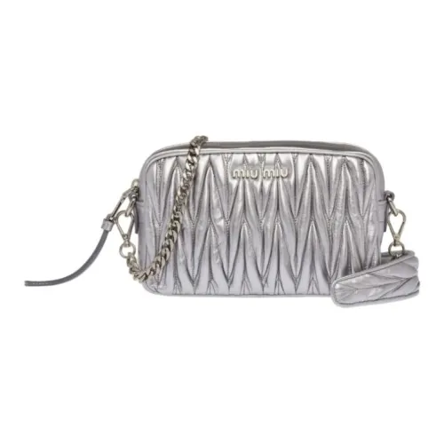MIU MIU Leather Shoulder Bag Crossbody Bag Women's ensemble