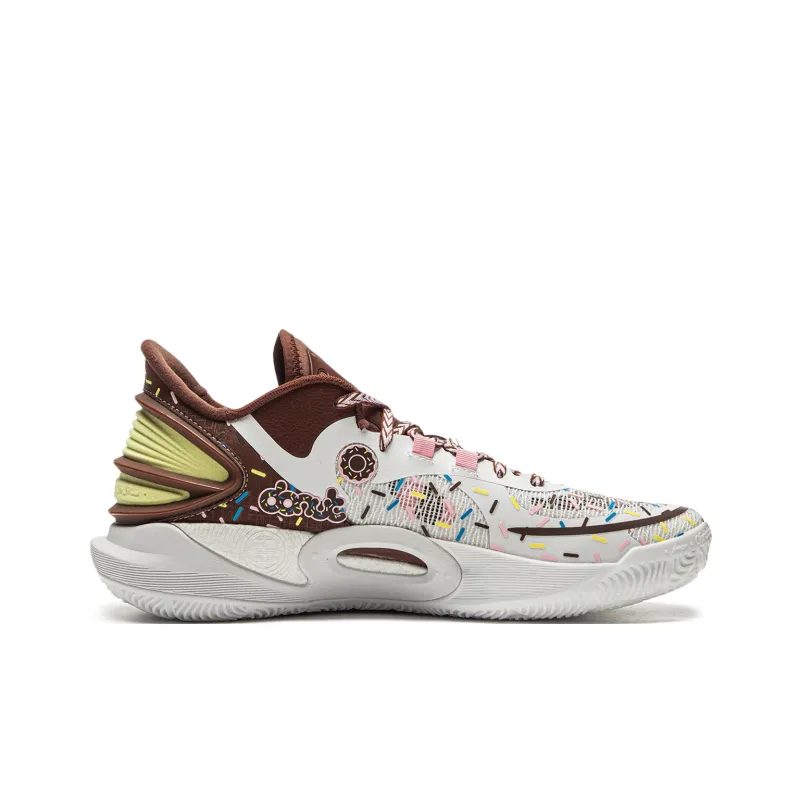 LiNing CJ 3 Anti Slip And Wear Resistant Lightweight Rebound Low Top Basketball Shoes Men's Milk Coffee White-1