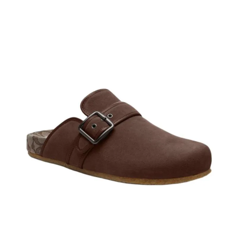 COACH Closed Toe Slippers Men's Dark Brown-2
