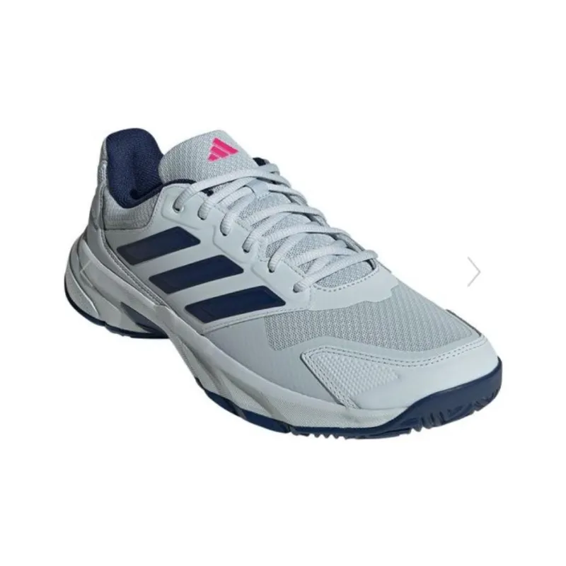 Adidas Courtjam Control 3 Halo Blue Dark Blue Team Shock Pink-2