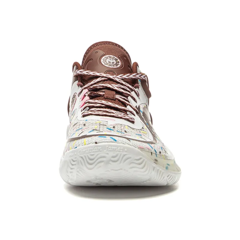 LiNing CJ 3 Anti Slip And Wear Resistant Lightweight Rebound Low Top Basketball Shoes Men's Milk Coffee White-4
