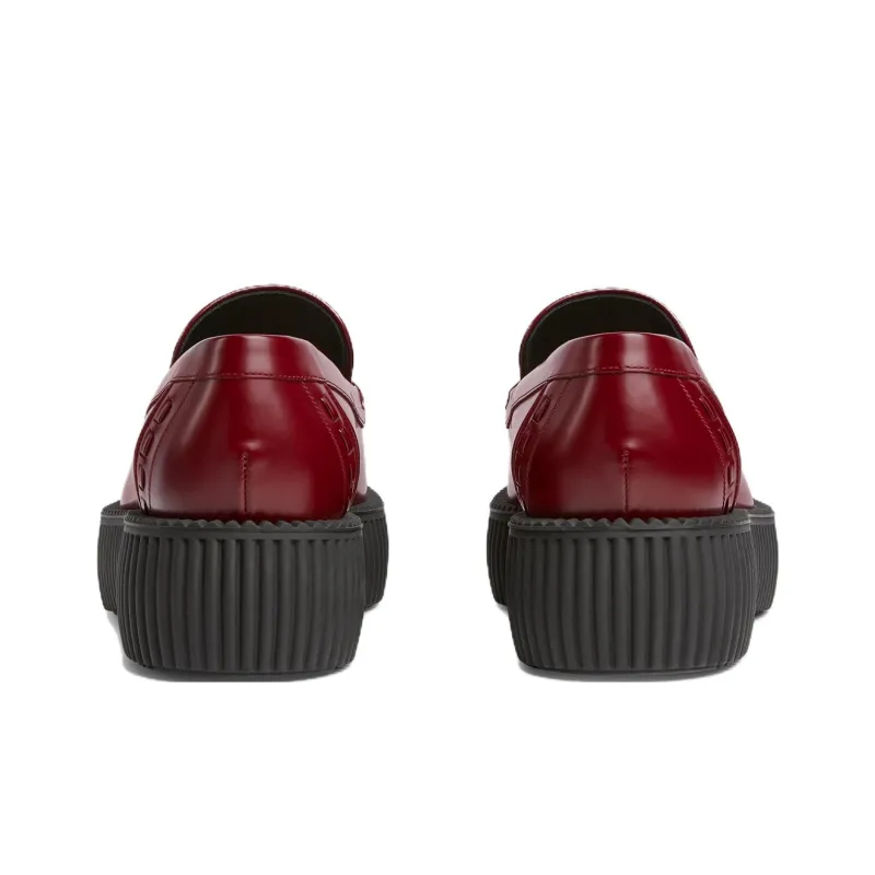 GUCCI Horsebit Creeper Loafer 'Rosso Ancora Red'-4